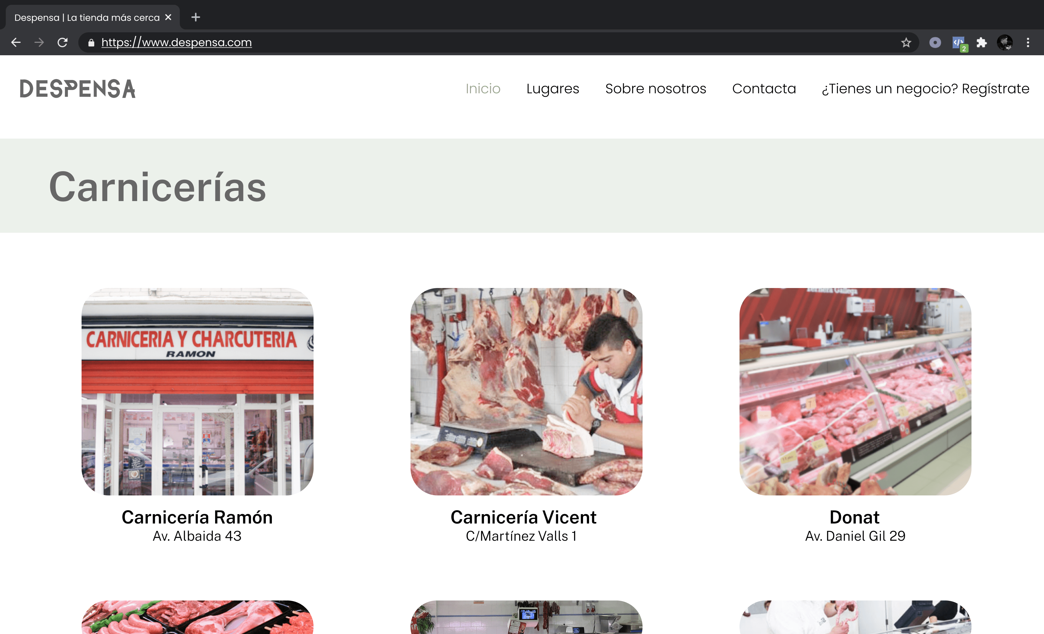 Categoría — Carnicerías