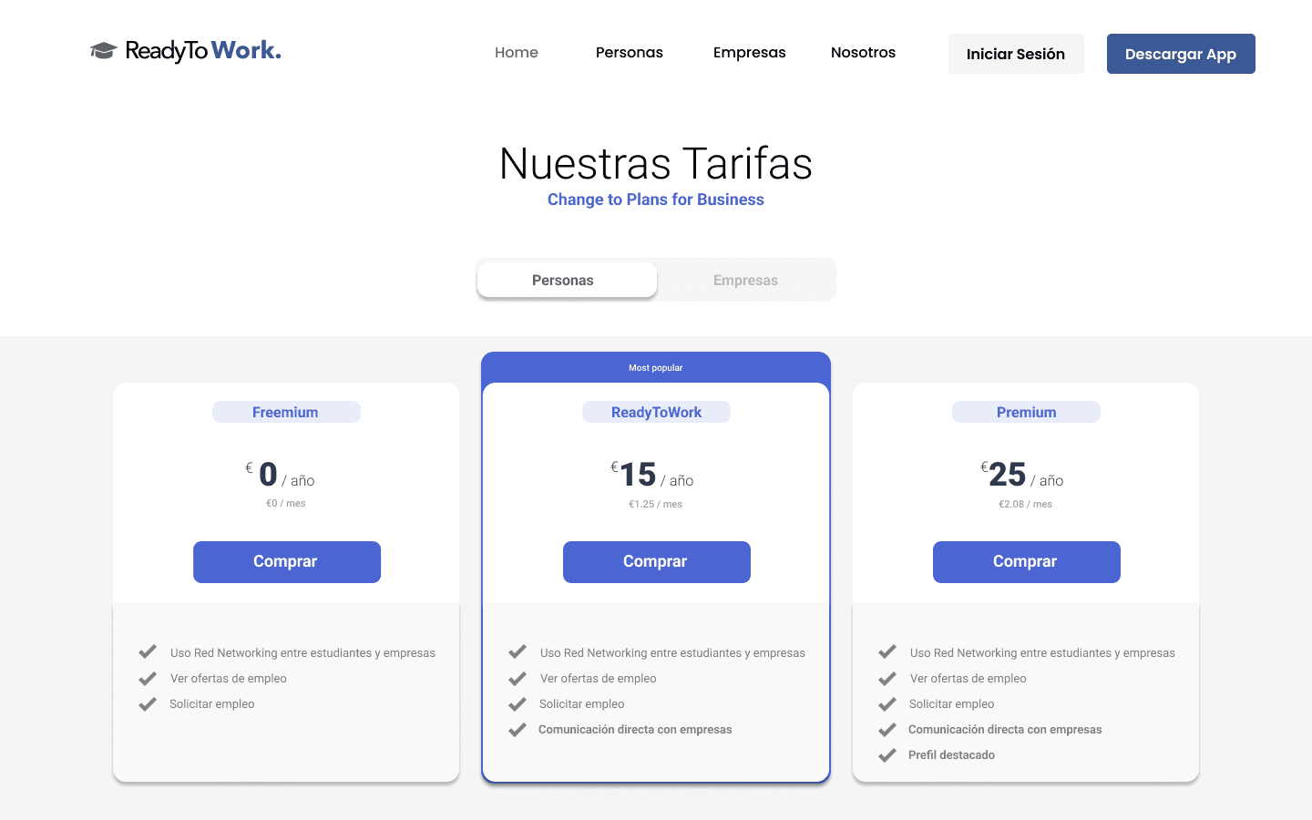 Web - Tarifas
